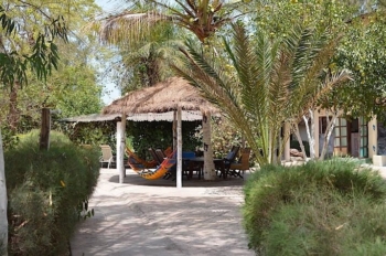 Lodges with perfect Eco Rating Score-Entrance to Footsteps Gambia